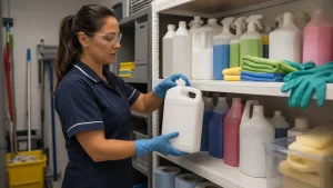 Step 7 Follow COSHH Rules for Cleaning Chemicals
